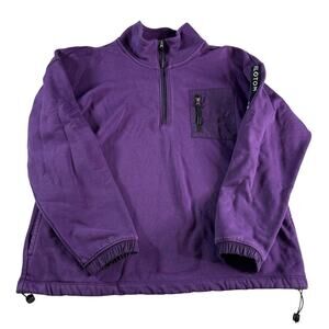 Peloton Quarter Zip Pullover Sweatshirt Women’s M Purple Logo Athletic Top